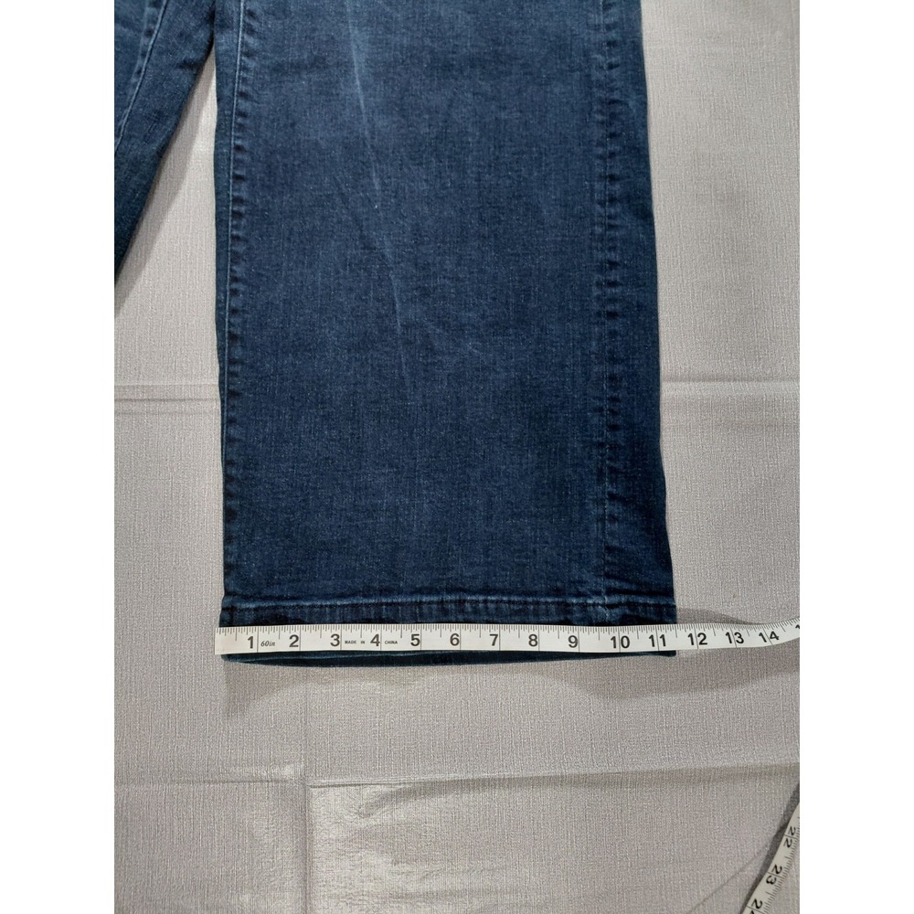 Zara Trafaluc Cropped Wide Leg Jeans Women's Sz 10 High Waisted Dark Wash Denim - Picture 11 of 11